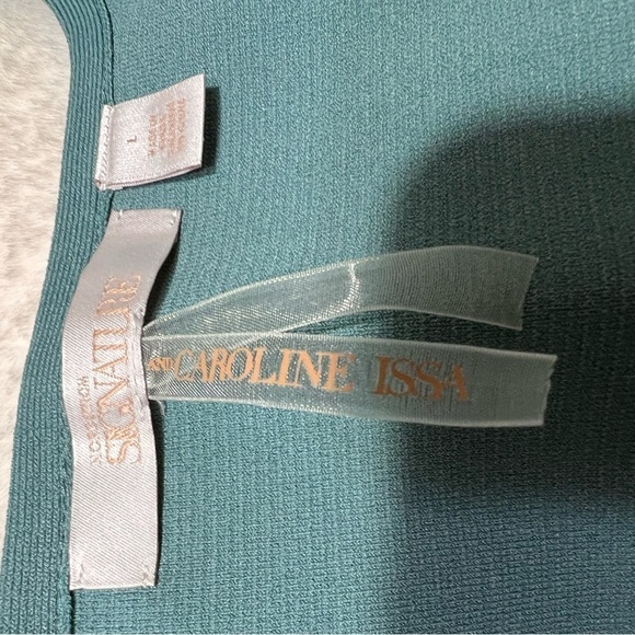 Caroline Issa teal hydro Nordstrom Signature top womens size large - Picture 10 of 10